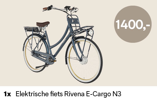 1 x Elektrische fiets Rivena E-Cargo N3 t.w.v. €2500