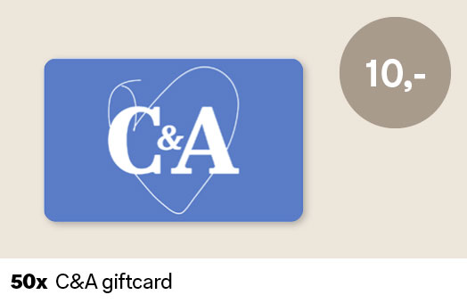 50 x C&A giftcard t.w.v. €10