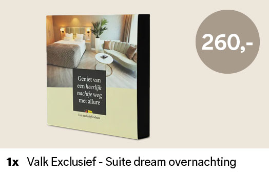 1 x Valk Exclusief - Suite dream overnachting t.w.v. €260
